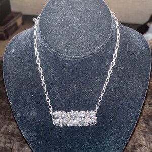 Black Onyx Western bar necklace